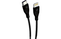 Кабелі та перехідники Cutana USB-C to Lightning Woven Cable Black 1.2m