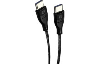 Кабелі та перехідники Cutana USB-C to USB-C 60W Woven Cable Black 1.2m
