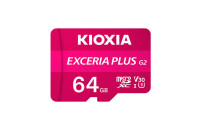 Карты памяти Kioxia microSDXC 64GB Exceria Plus G2 Class 10 U3 V30 + Adapter (LMPL2M064GG2)
