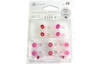  Final Audio Earpiece Type E Clear Red (set 5 pair) (FI-EPECL2A4_EN)