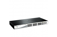 Мережеве обладнання D-Link DES-1210-28P 24xFE PoE, 2xGE, 2xGE/SFP, WebSmart