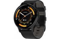  Garmin Venu 3 Slate Stainless Steel Bezel with Black Case and Leather Band (includes black silicone