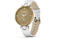  Garmin Lily Light Gold Bezel with White Case and Italian Leather Band (010-02384-B3)