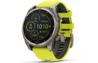 Смарт-часы Garmin Fenix 8 47 mm Solar Sapphire, Titanium with Amp yellow/graphite silicone band (010-02906-21)