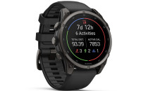  Garmin Fenix 9 – 47mm, Carbon Grey DLC Titanium with Black Silicone Band (010-04762-11)