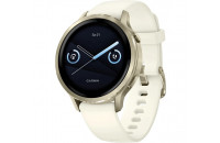  Garmin Venu 4 - 41 mm, Lunar Gold bezel with bone silicone band (010-03013-00)