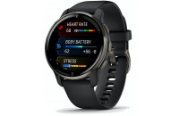 Смарт-часы Garmin Venu 2 Plus Slate Stainless Steel Bezel With Black Case And Silicone Band (010-02496-11)