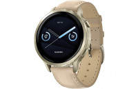  Garmin Venu 4 - 41 mm, Lunar Gold with Bone Silicone Band and Light Sand Leather Band (010-03013-03)
