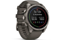 Смарт-годинники Garmin Fenix 9 – 47mm, Titanium with Pebble Grey Silicone Band (010-04762-01)