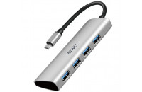 Хабы и кардридеры WiWU Alpha 440 Type-C to 4 USB (Gray)