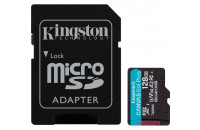Карты памяти Kingston microSDXC 128GB UHS-I U3 A2 V30 Canvas Go Plus + SD Adapter (SDCG4/128GB)