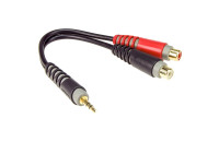 Кабели аудио-видео Klotz Y-Cable black Mini Jack - 2x RCA-Socket 0,2m