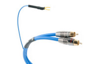 Кабели аудио-видео Melodika Sky Blue Phono Cable 2xRCA - 2x RCA with ground wire 1m