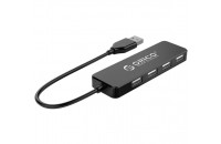 Хаби та кардридери ORICO USB 2.0 4 ports Hub Black (FL01-BK-BP)