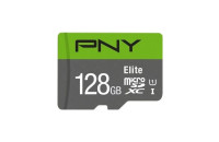 Карты памяти PNY Elite microSDXC 128GB Class 10 + SD Adapter (P-SDU128V11100EL-GE)