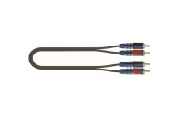 Кабели аудио-видео Quik Lok RKSA110-3 (2 x RCA - 2 x RCA) 3m