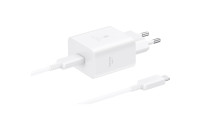 Зарядні пристрої Samsung 45W Compact Power Adapter with Type-C Cable White (EP-T4511XWEGEU)