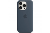 SoftCase iPhone 15 Pro Silicone Case with MagSafe and Animation Storm Blue