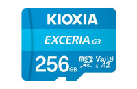 Картки пам'яті  Kioxia microSDXC 256GB Exceria G3 Class 10 U3 V30 + Adapter (LMEX3L256GG2)