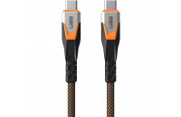 Кабели и переходники UAG Rugged Double Braided Nylon USB-C to USB-C 3.2 Cable 240W 0.75m Black/Orange (9B4415114097)