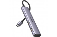 Хабы и кардридеры UGREEN CM473 USB-C to 2xUSB 3.0 + 2xUSB-C 5Gpbs Space Grey (15395)