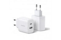 Зарядні пристрої UGREEN X227 USB-C PD 20W, USB-A Charger White (45310)