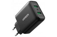 Зарядные устройства UGREEN Wall Charger CD161 2xUSB 36W QC 3.0 Black