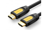 Кабели аудио-видео UGREEN HD101 HDMI Round Cable 1.5m Yellow/Black (10128)