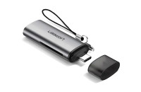 Хабы и кардридеры Ugreen CM184 USB Type-C 3.1 + USB Card Reader for TF/SD Gray (50704)
