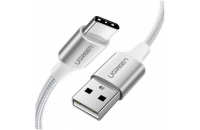 Кабелі та перехідники UGREEN US288 USB-A - Type-C Cable Aluminum Braid 2 m White (60133)