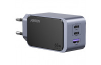 Зарядные устройства UGREEN X553 Nexode 65W 2xType-C PD, 1xUSB-A GaN Charger Grey (35042)