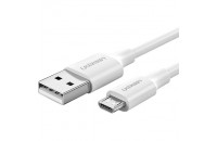 Кабели и переходники UGREEN US289 USB 2.0 to Micro USB Cable Nickel Plating 2A 2m White (60143)