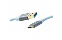 Кабелі аудіо-відео Supra USB3.2 A-C Blue 1m